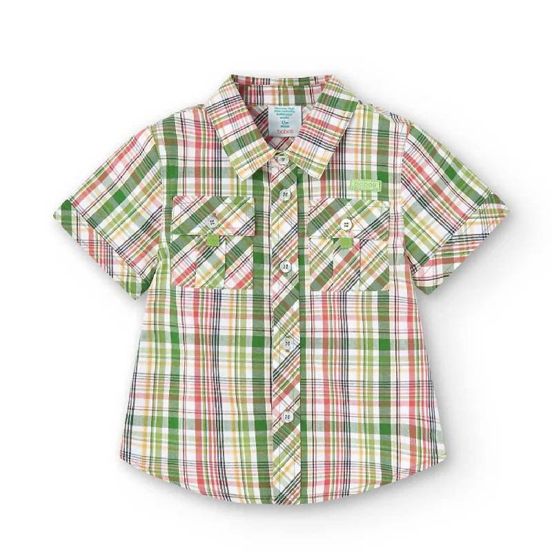 Early Bird Discount Boys' Checked Poplin Shirt In Checks