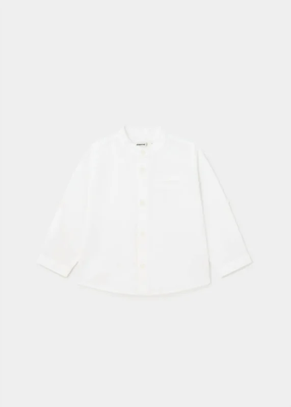 Quick Sale Boys' Linen Shirt In White