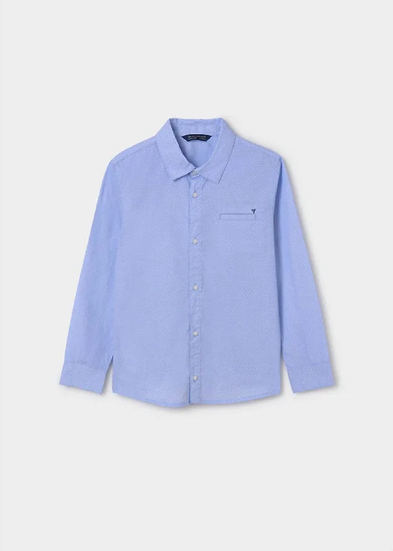 Major Savings Boys Long Sleeve Shirt In Sky Blue