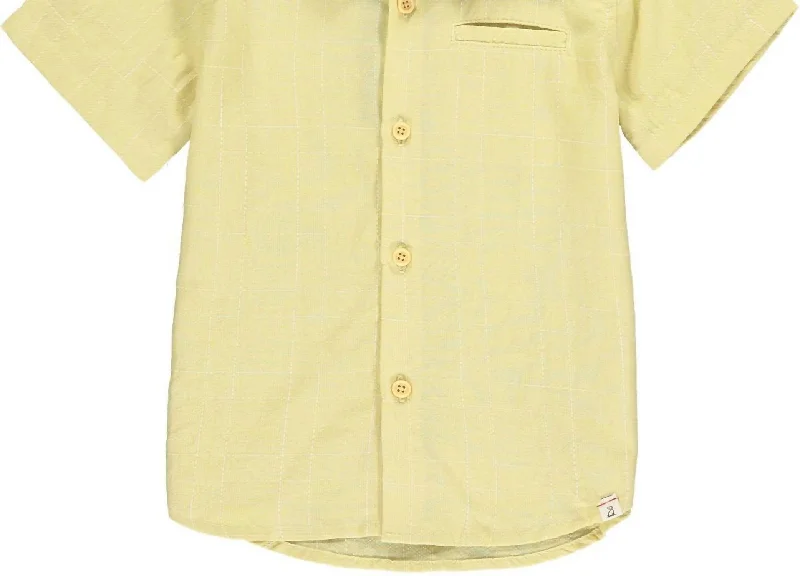 Extra Savings Boy's Newport Button Down Shirt In Gold Grid