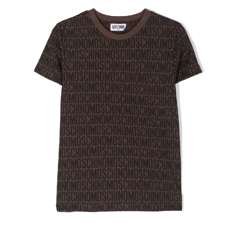 Best Deals Brown All Over Logo T-Shirt