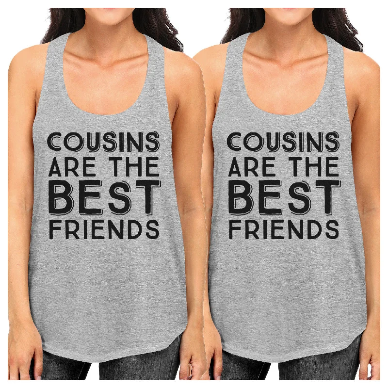 Price Cut Cousins Are The Best Friends BFF Matching Grey Tank Tops