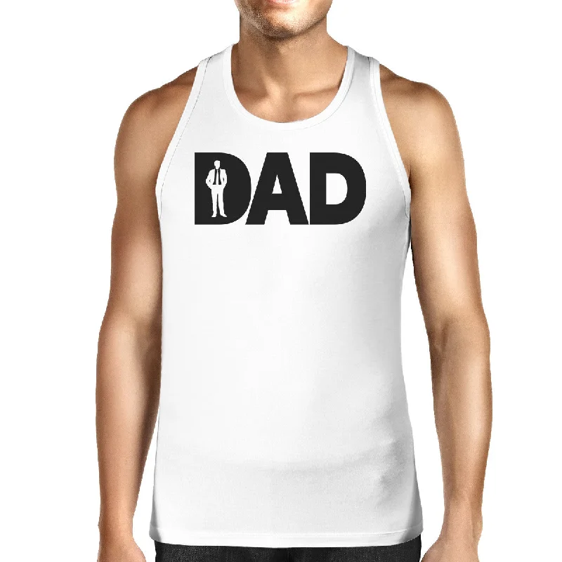 Can't Miss Dad Business Mens White Funny Tank Top Working Dad Graphic Tanks