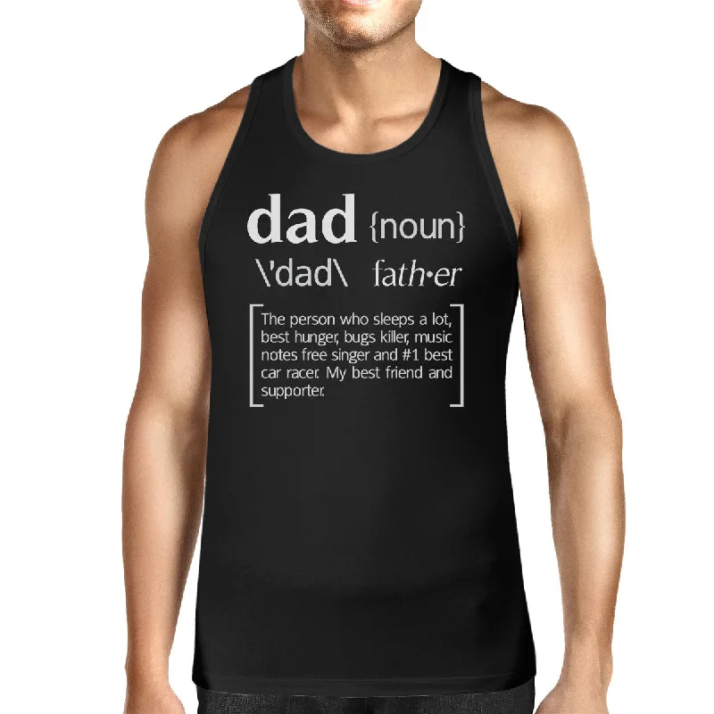 Special Offer Dad Noun Mens Black Sleeveless Tee Funny Birthday Gifts For Dad