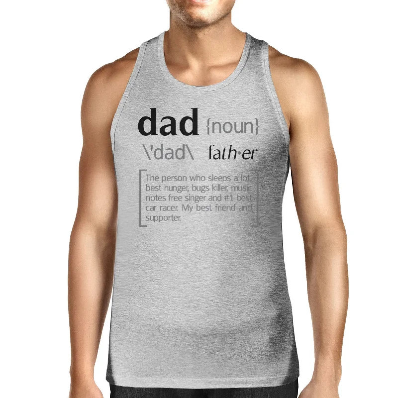 Today Only Dad Noun Mens Grey Cotton Tank Top Unique Fathers Day Gifts For Dad