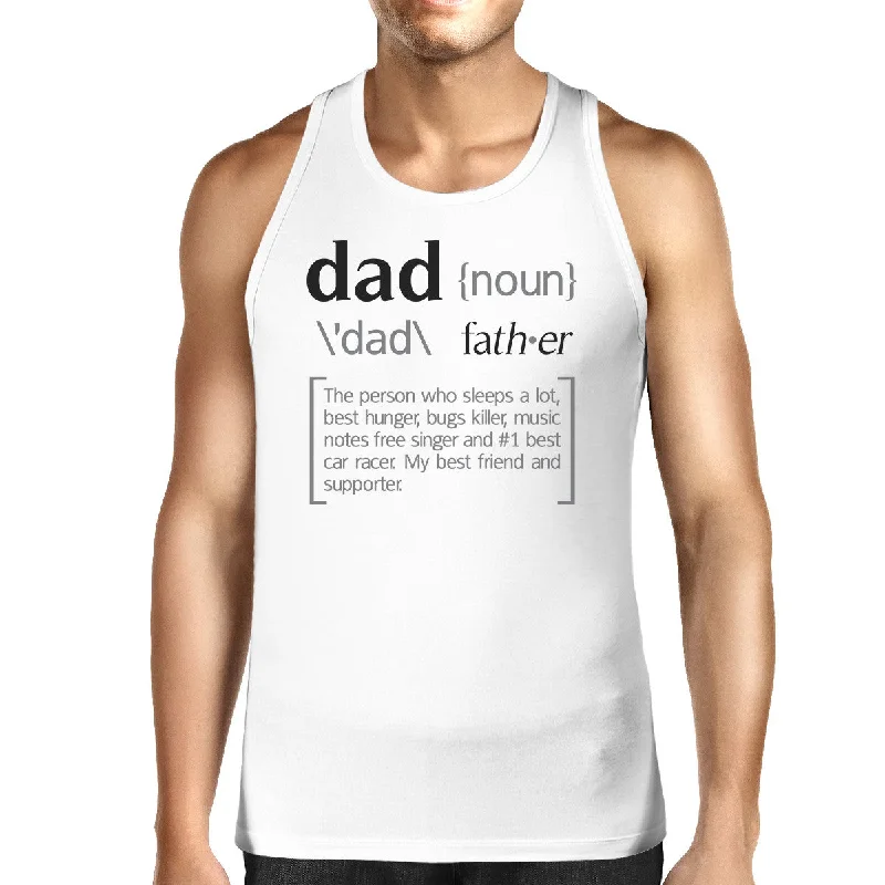 Year-End Sale Dad Noun Mens White Graphic Tanks Unique Dad Gifts For Fathers Day