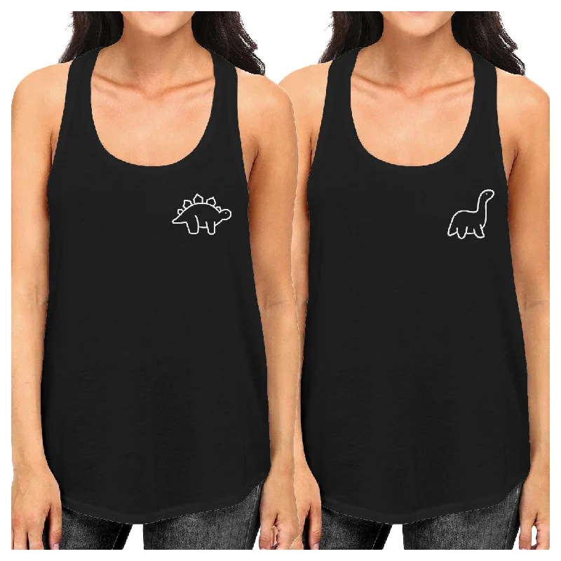 Don't Miss Dinosaurs BFF Matching Black Tank Tops