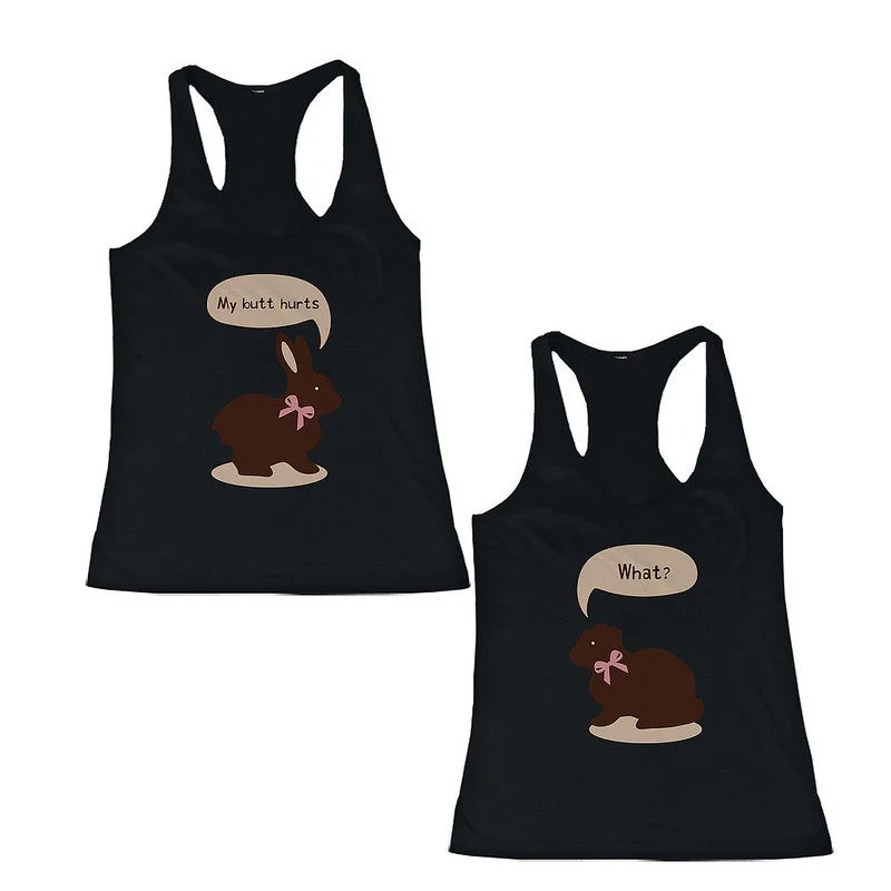 One-DAY Sale Funny Easter Joke BFF Tanks Easter Bunny Chocolate Best Friend Tank Tops