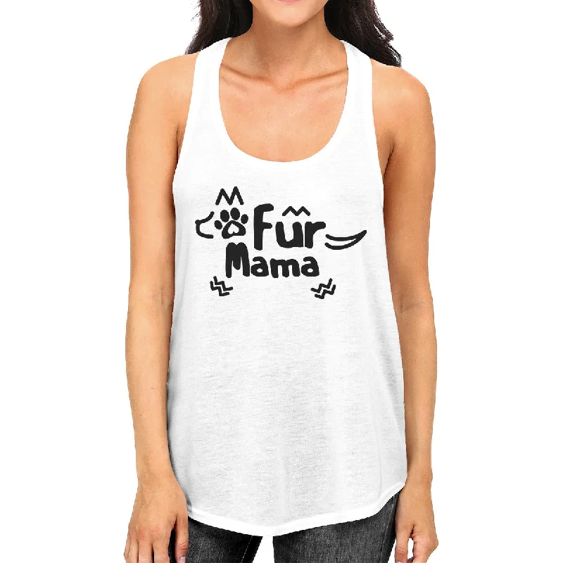 Inventory Reduction Fur Mama Women's Sleeveless Tee Funny Design Cute Gifts For Her