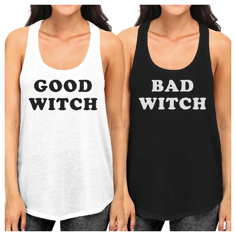 Closeout Good Witch Bad Witch BFF Matching White and Black Tank Tops