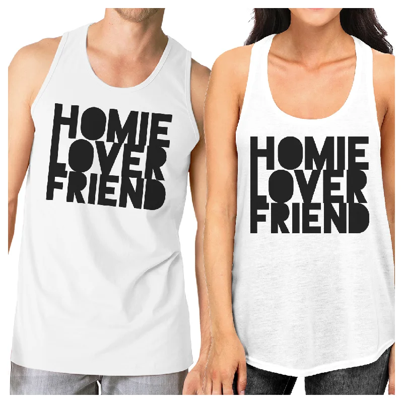 Price Buster Homie Lover Friend Matching Couple White Tank Tops