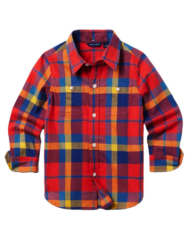 Limited Time Discount Janie and Jack Tartan Flannel Shirt