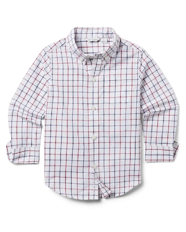 Value Deals Janie and Jack The Tattersall Poplin Shirt
