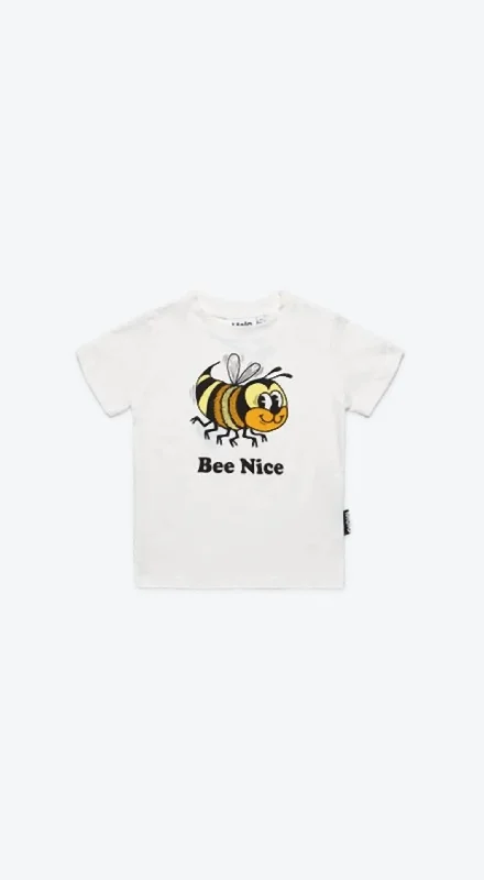 Members Only Kids Bee Nice Tee In White