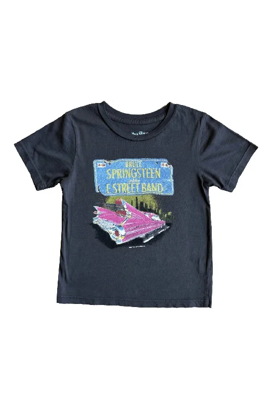 Markdowns Kid's Bruce Sprignsteen Organic Tee In Vintage Black