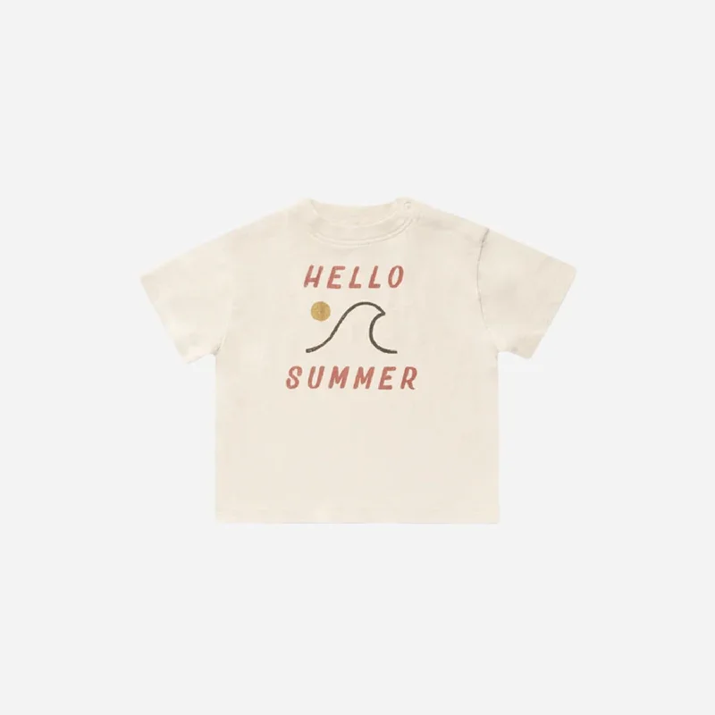 Massive Deals Kids Relaxed Hello Summer Graphic Tee In Natural