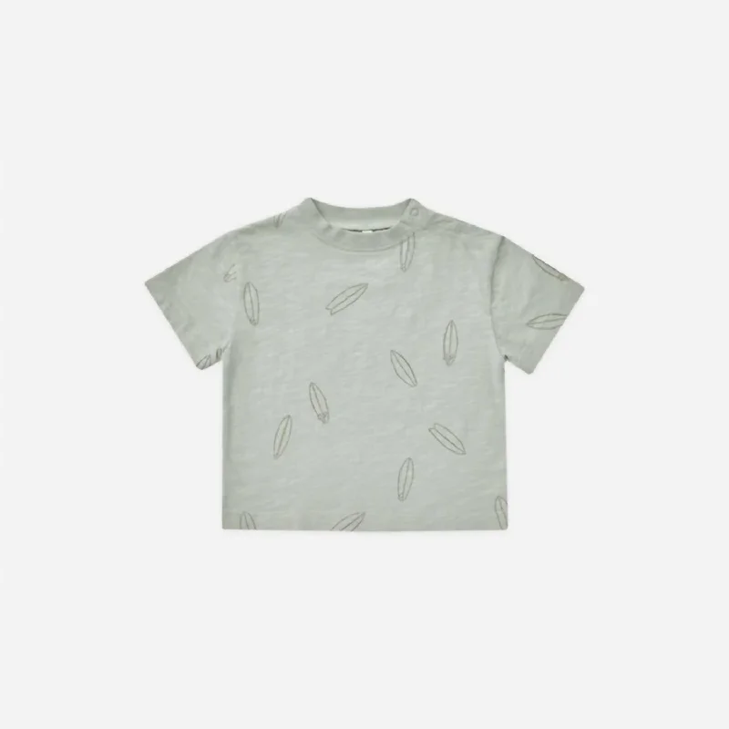 New Markdowns Kids Relaxed Surfboard Tee In Seafoam