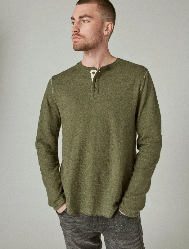 Limited Stock Lucky Brand Mens Duofold Henley