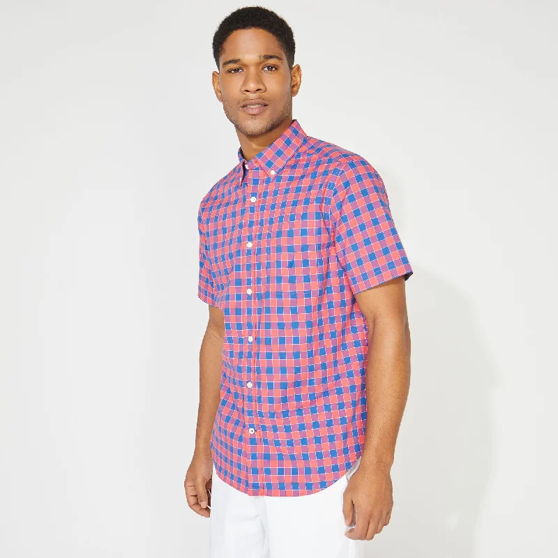 Year-End Sale Nautica Mens Big & Tall Plaid Short Sleeve Shirt