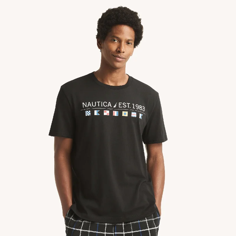 Price Slash Nautica Mens Logo Sleep T-Shirt
