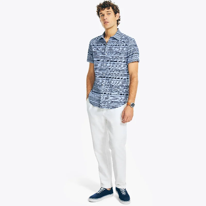 Deal Dash Nautica Mens Printed Short-Sleeve Shirt