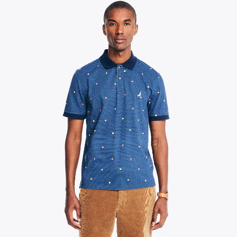 Limited Time Offer Nautica Sustainably Crafted Classic Fit Printed Polo