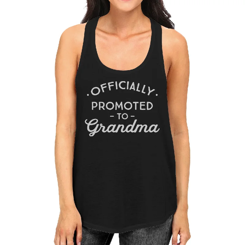 Exclusive Deal Officially Promoted To Grandma Womens Black Tank Top
