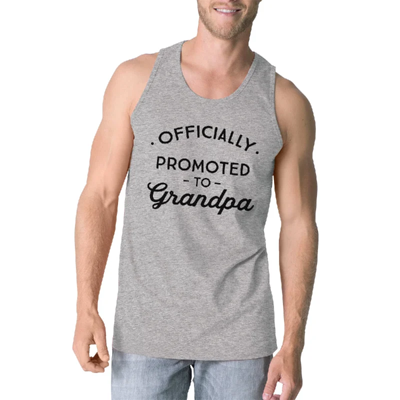 Clearance Event Officially Promoted To Grandpa Mens Grey Tank Top