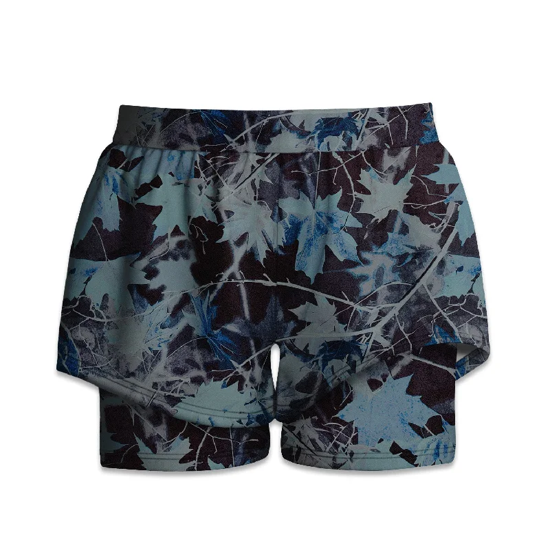 Special Savings Printed Liner Shorts - Blue & Black Maple Leaves