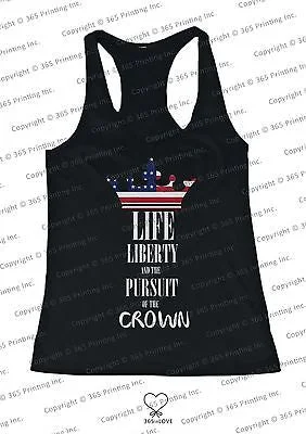Weekend Deal Red White and Blue Tank Tops - Life Liberty and the Pursuit of the Crown