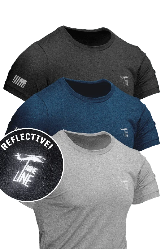 Super Sale Reflective Dropline Logo - Athletic T-Shirt 3-Pack