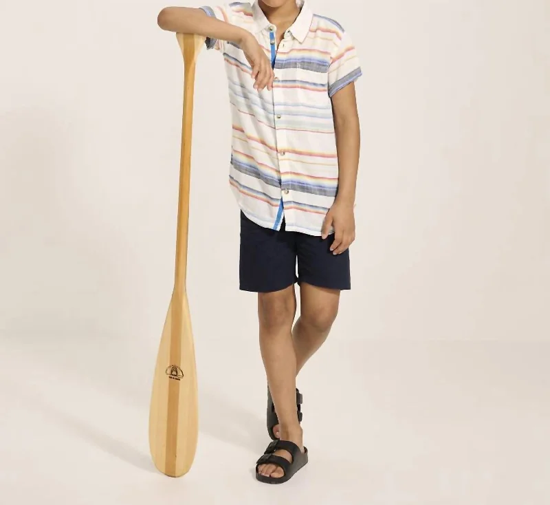 Now or Never Short Sleeve Button Down In White