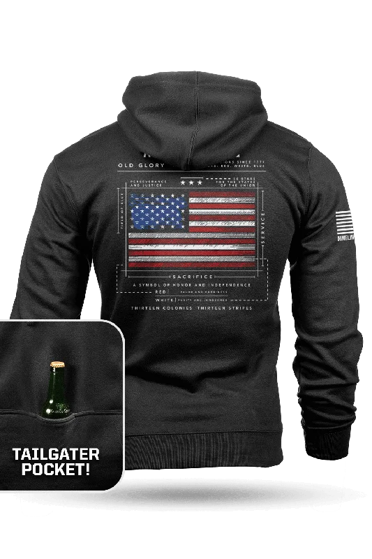 Extra Savings American Flag Schematic - Tailgater Hoodie