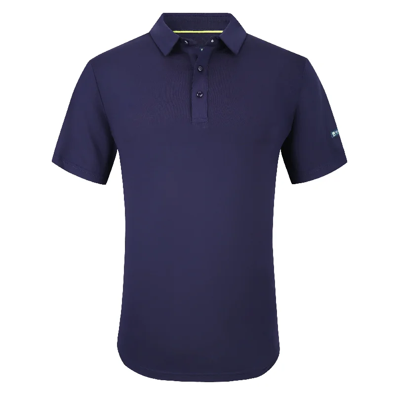 Take Advantage Tom Baine Men's Performance Solid Four-Way Stretch Golf Polo