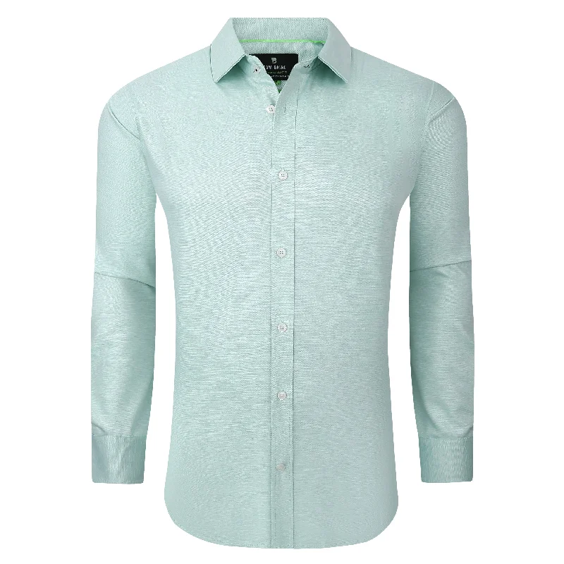 Early Bird Discount Tom Baine Solid Linen Feel Long Sleeve Button Down