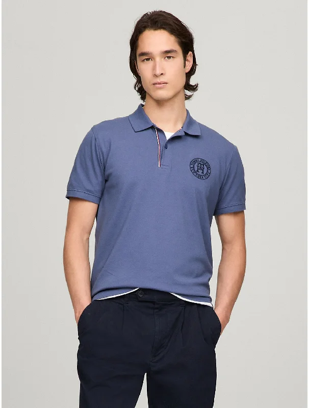 Exclusive Preview Tommy Hilfiger Men's Embroidered Monogram Regular Fit Polo