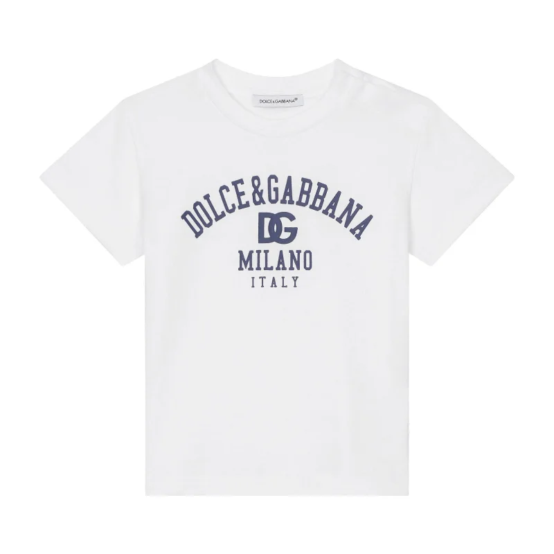 Quick Sale White Cotton Logo T-Shirt