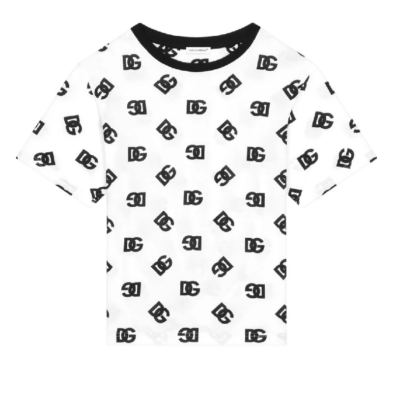 Instant Discount White Logo T-Shirt