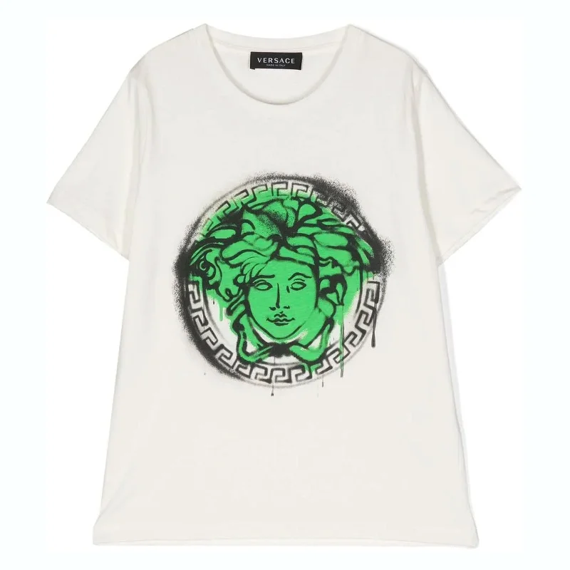 Seasonal Clearance White Medusa Print T-Shirt