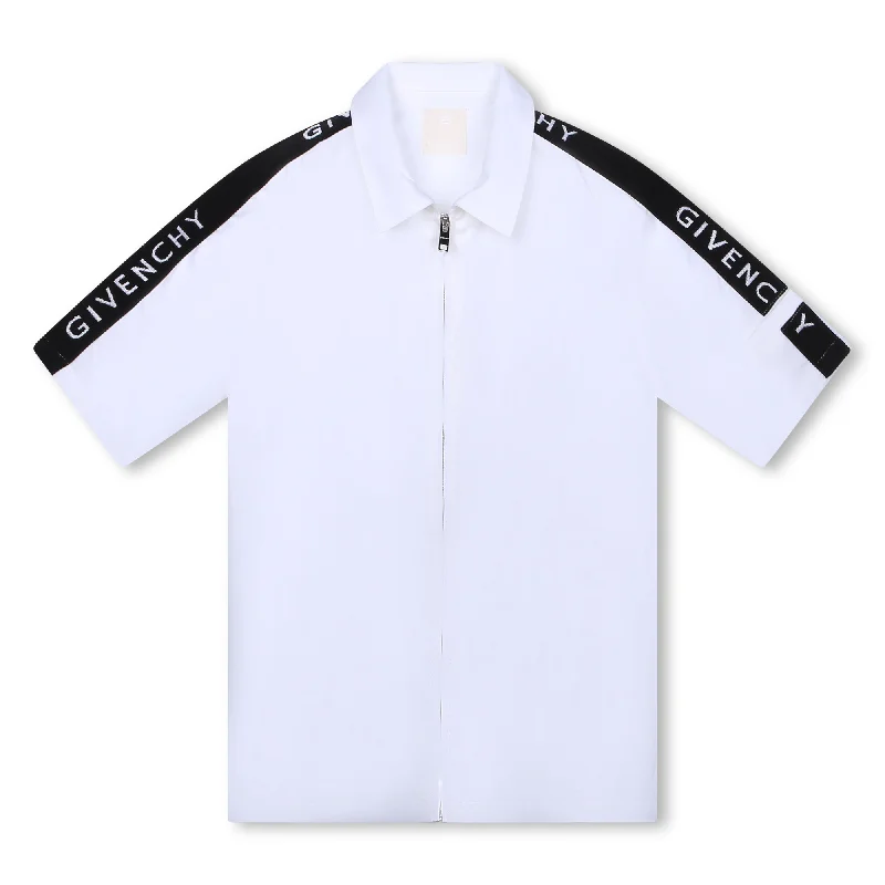 Discount Mania White Zip Up T-Shirt