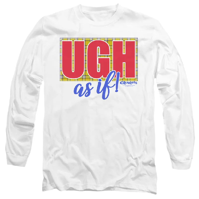 Savings Galore Clueless Long Sleeve T-Shirt Ugh As If White Tee
