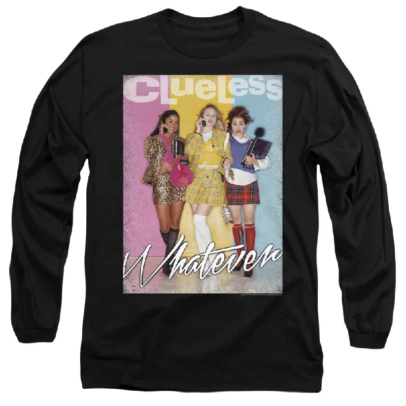Blowout Deals Clueless Long Sleeve T-Shirt Whatever Black Tee