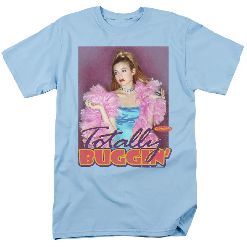 Quick Sale Clueless T-Shirt Totally Bugging Light Blue Tee