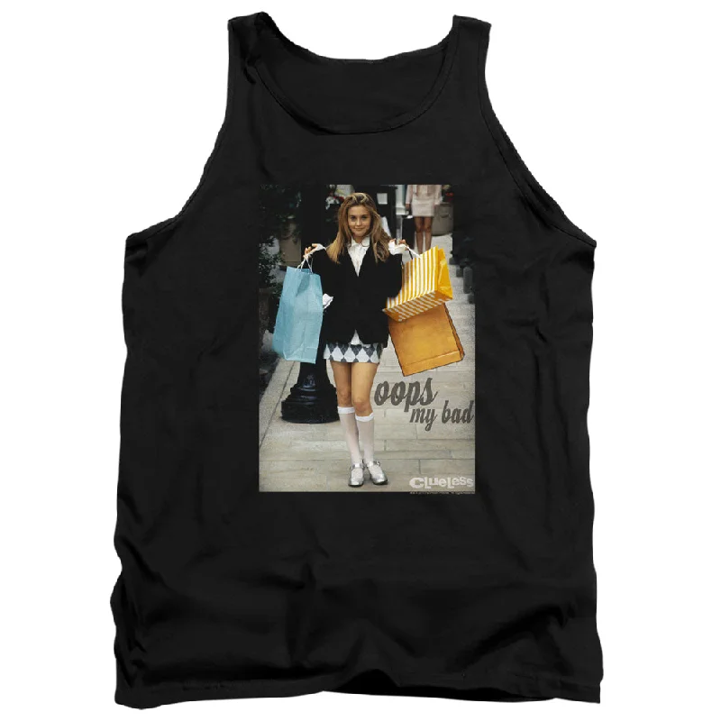 Hurry In Clueless Tanktop Cher Oops My Bad Black Tank