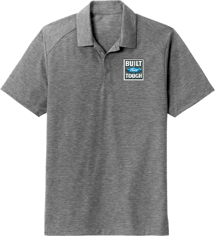 Special Savings Ford Tri Blend Wicking Polo Built Ford Tough Pocket Print