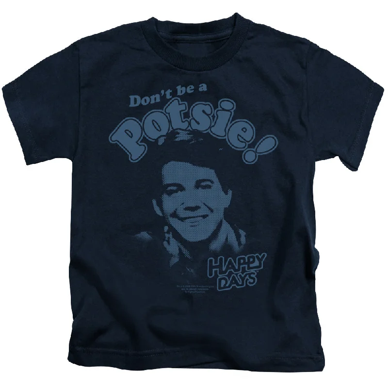 Final Markdown Happy Days Boys T-Shirt Don't Be a Potsie Navy Tee