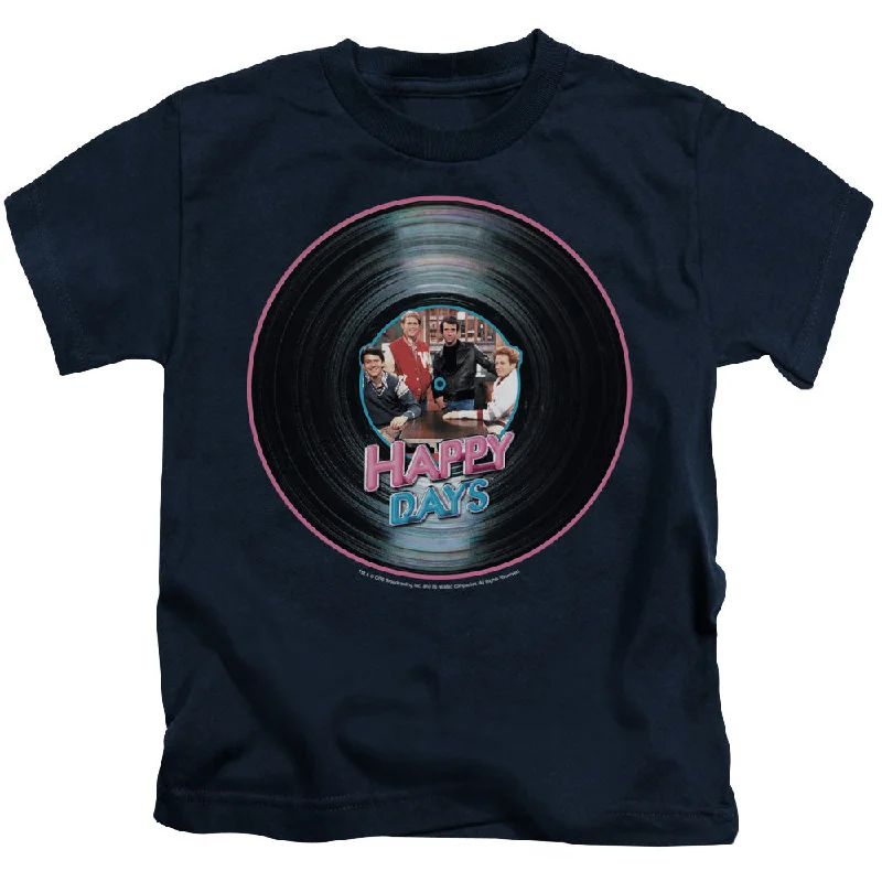 Friends and Family Sale Happy Days Boys T-Shirt Record Navy Tee