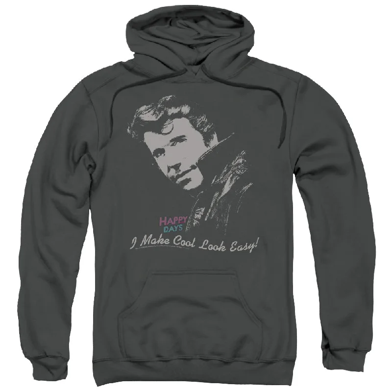 Deal Alert Happy Days Hoodie Cool Fonz Charcoal Hoody