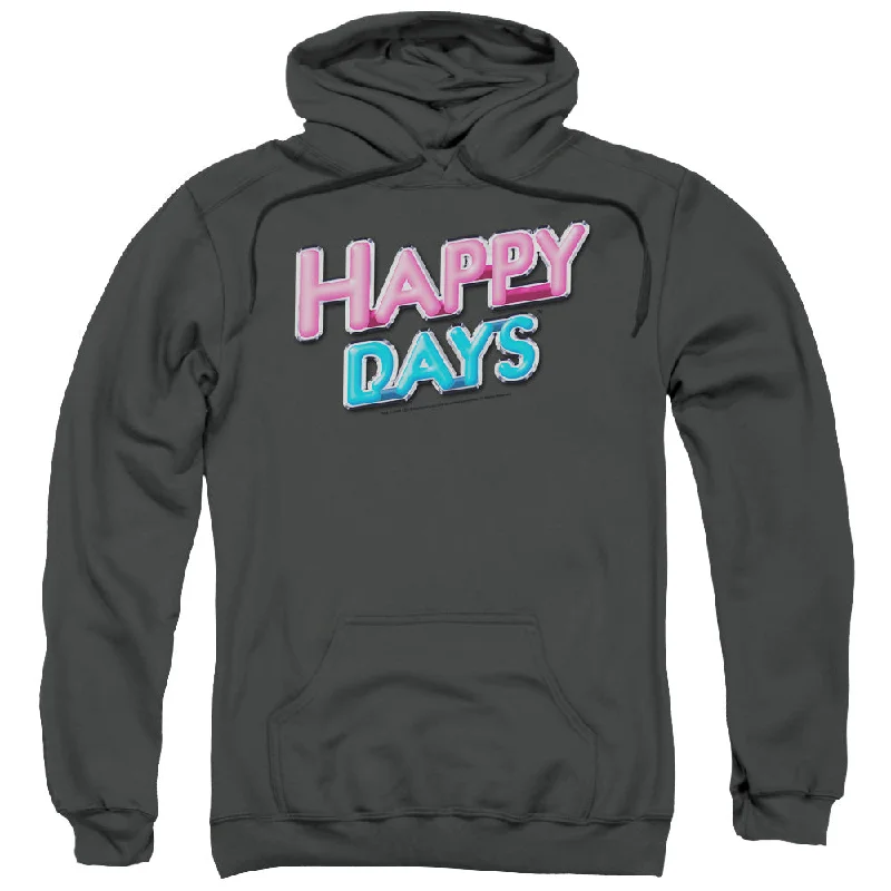 Special Price Happy Days Hoodie Logo Charcoal Hoody