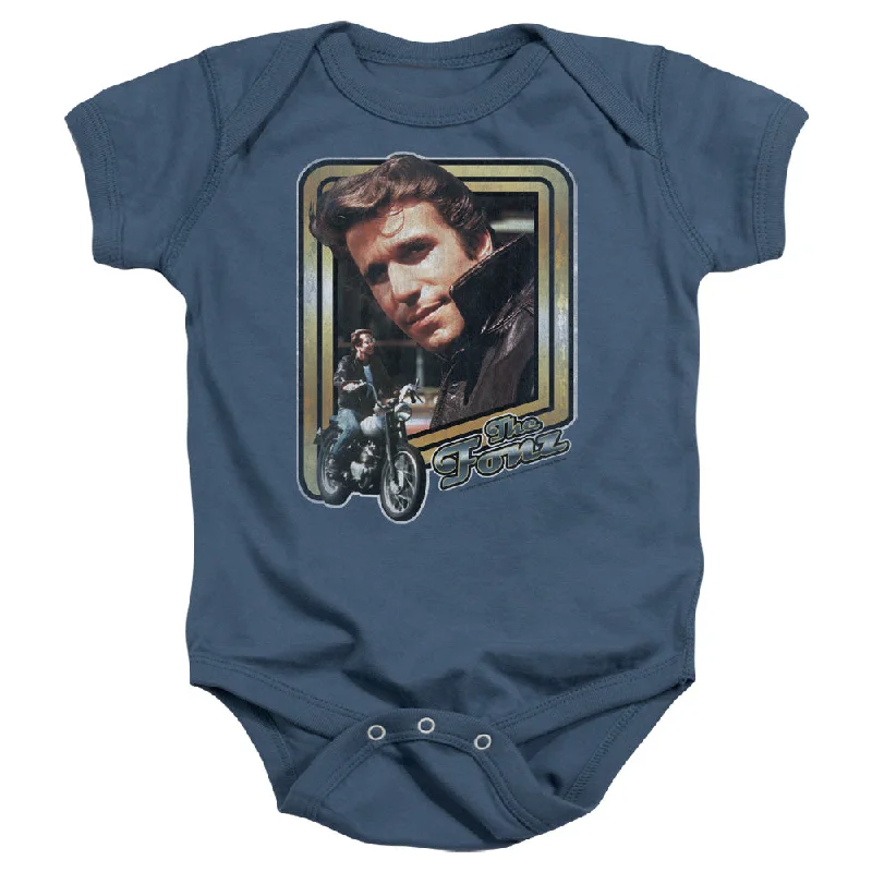 Savings Spectacular Happy Days Infant Bodysuit The Fonz Slate Romper